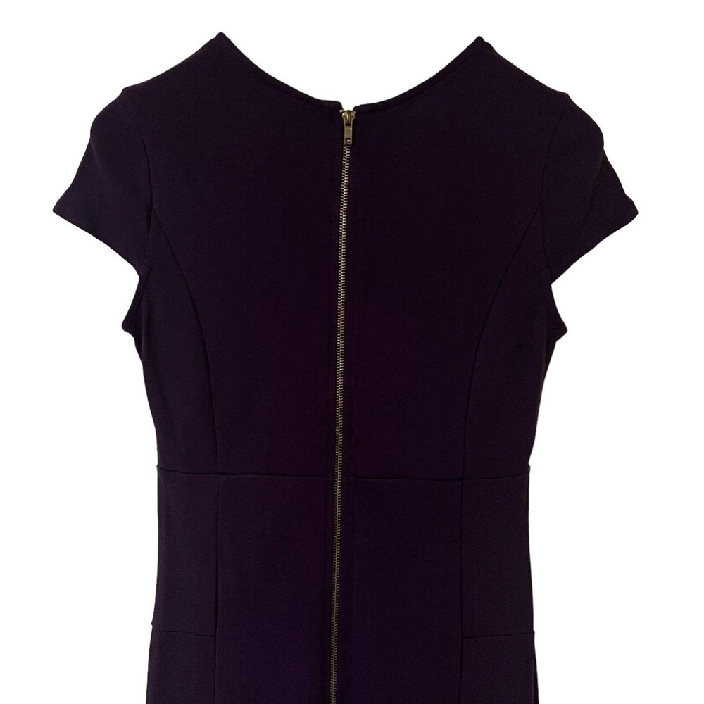 🌵 Felicity & Coco Women's Purple Cap Sleeve Midi Unlined Sheath Dress- Large - Picture 5 of 7